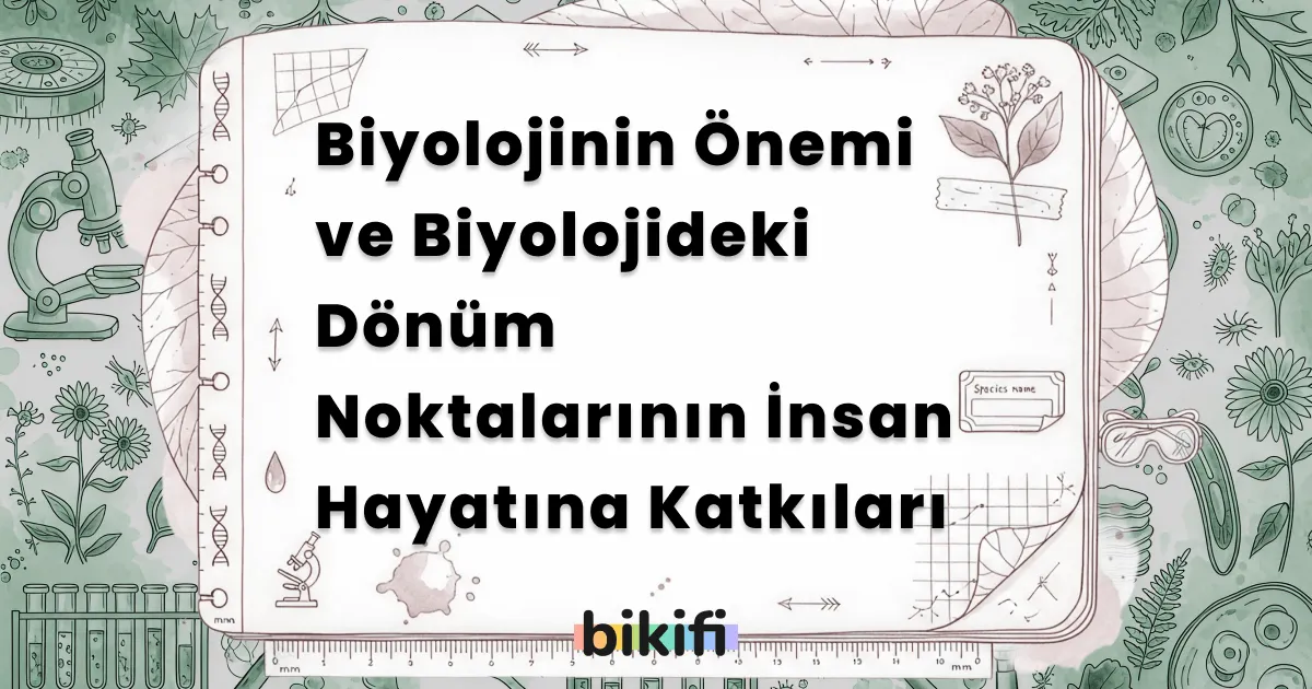 Biyolojinin Önemi ve Biyolojideki Dönüm Noktalarının İnsan Hayatına Katkıları