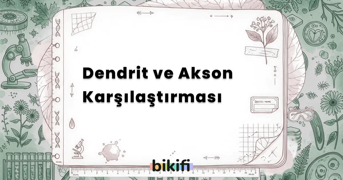 Dendrit ve Akson Karşılaştırması