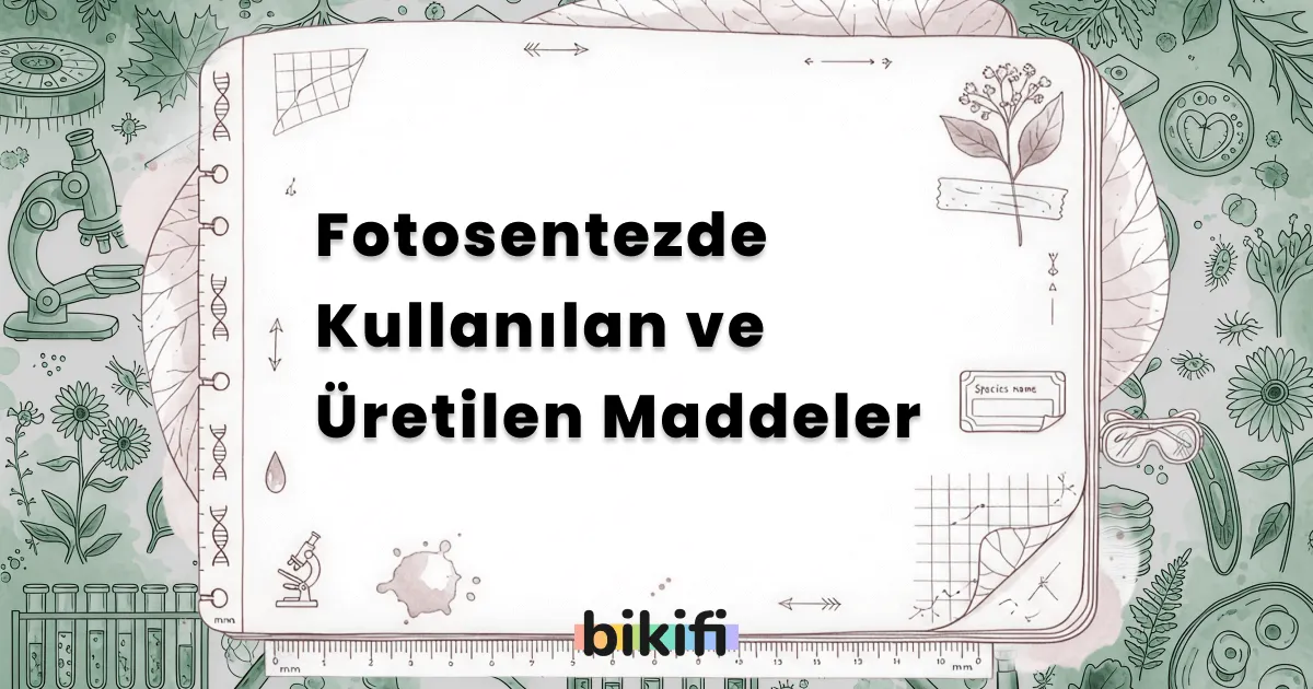Fotosentezde Kullanılan ve Üretilen Maddeler