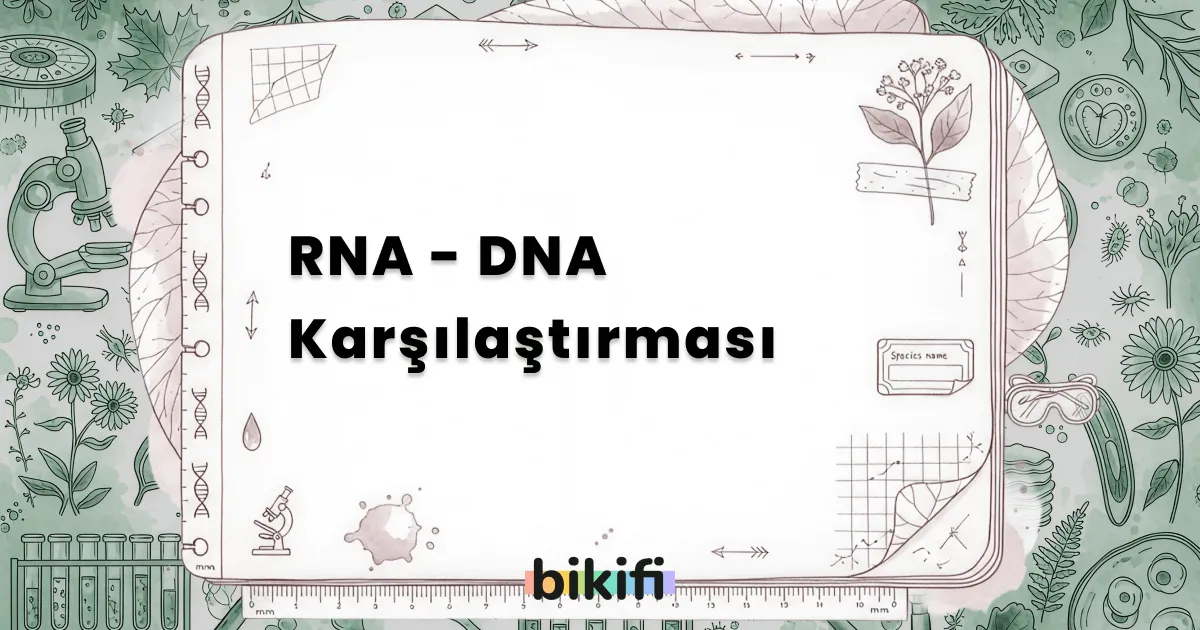 RNA – DNA Karşılaştırması