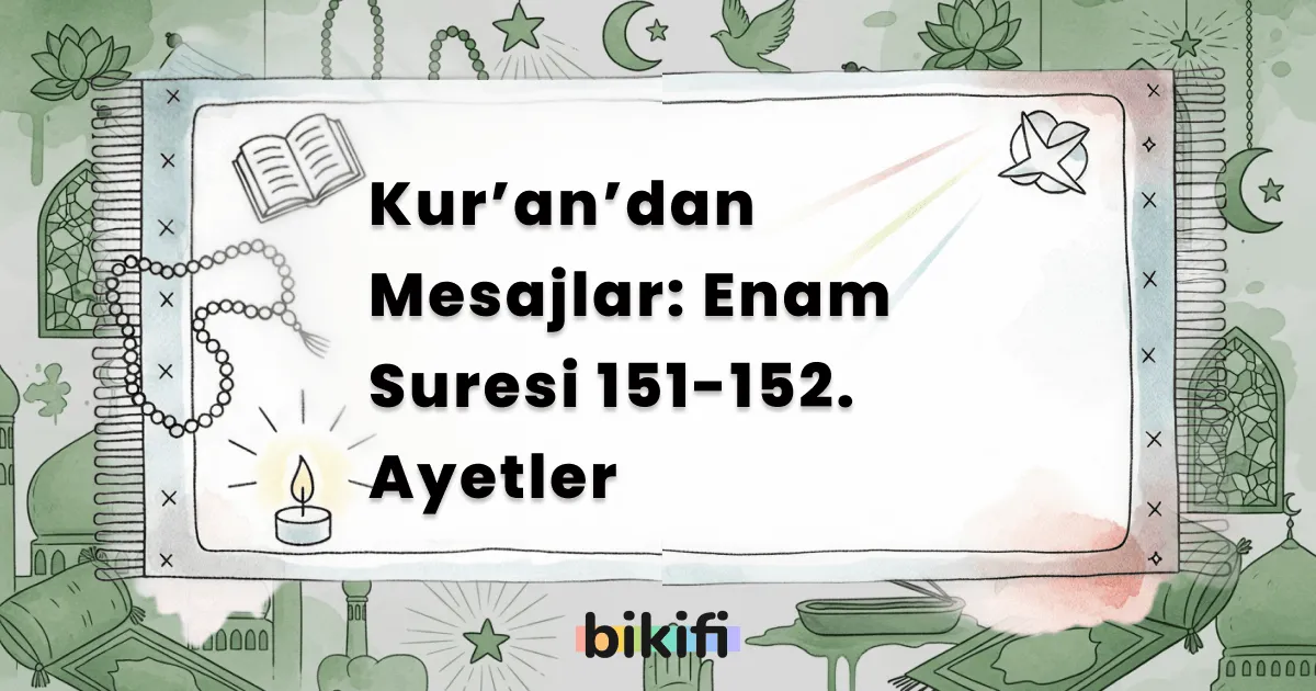 Kur’an’dan Mesajlar: Enam Suresi 151-152. Ayetler