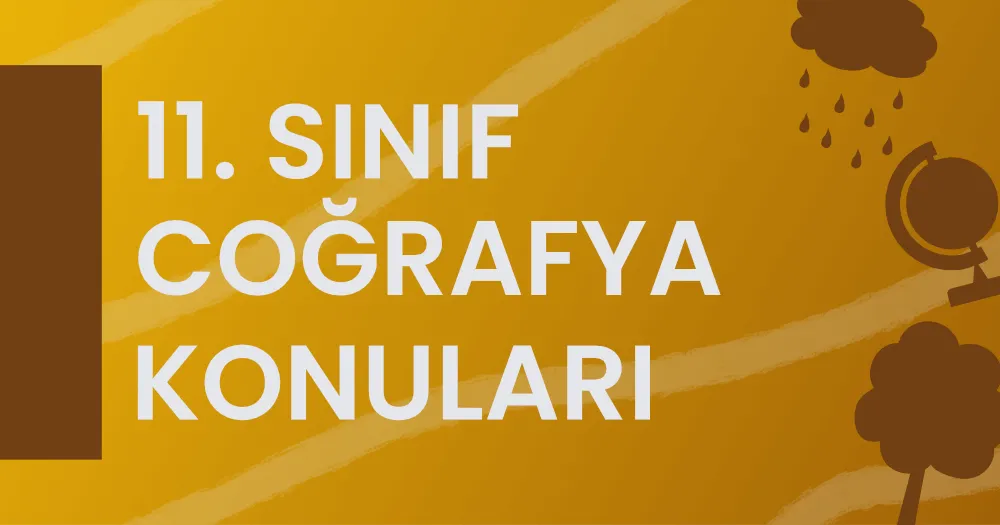 11. Sınıf Coğrafya Konuları