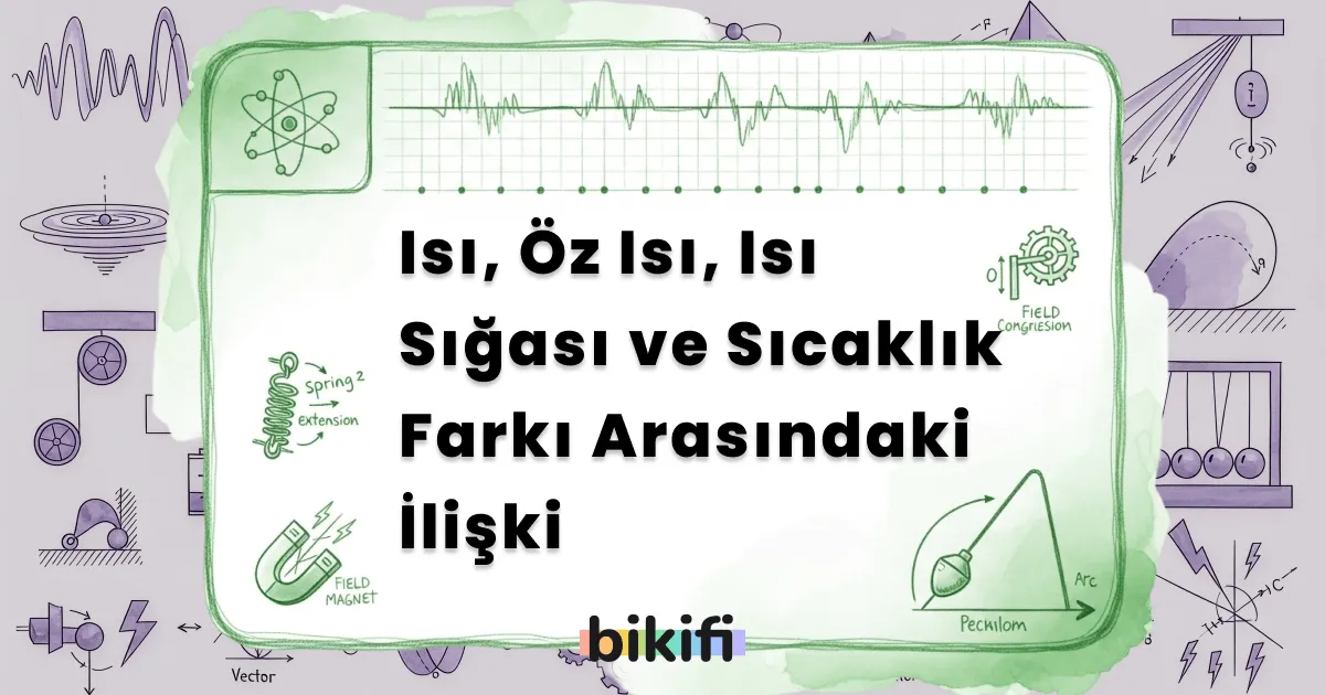 Isı, Öz Isı, Isı Sığası ve Sıcaklık Farkı Arasındaki İlişki