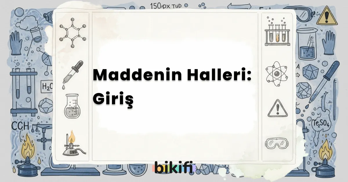 Maddenin Halleri: Giriş