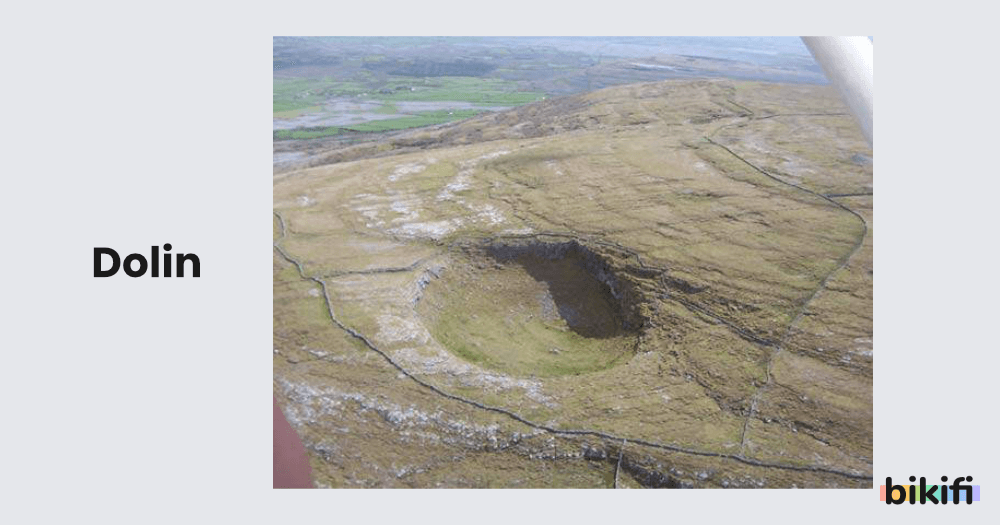 Karstik Aşınım Şekillerinden dolin şeklinin görüntüsü
