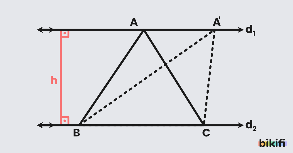 Yüksekliği ve Tabanı Aynı Olan Üçgenlerde Alan