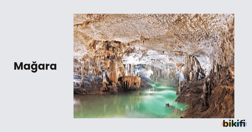 Karstik Aşınım Şekillerinden mağara şeklinin görüntüsü