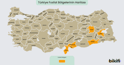 Fosfat madeninin çıkarıldığı yerler