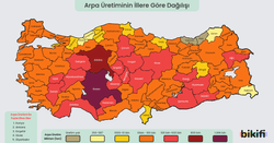 Türkiye Arpa Üretimi Haritası