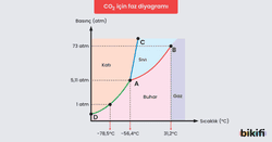 Karbondioksit (C2O) için faz diyagramı
