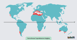 Terra Rossa topraklarının dünya üzerindeki dağılımı