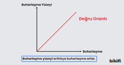 Buharlaşma yüzeyi arttıkça buharlaşma artar.