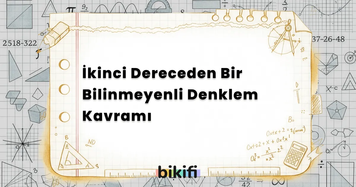 İkinci Dereceden Bir Bilinmeyenli Denklem Kavramı
