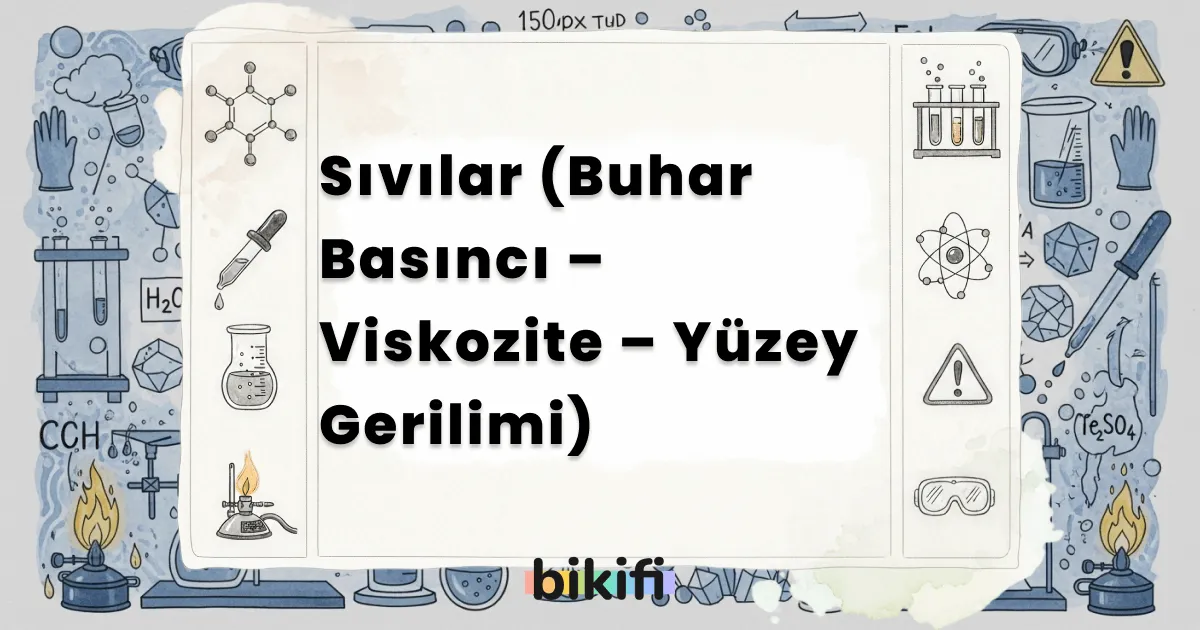 Sıvılar (Buhar Basıncı – Viskozite – Yüzey Gerilimi)