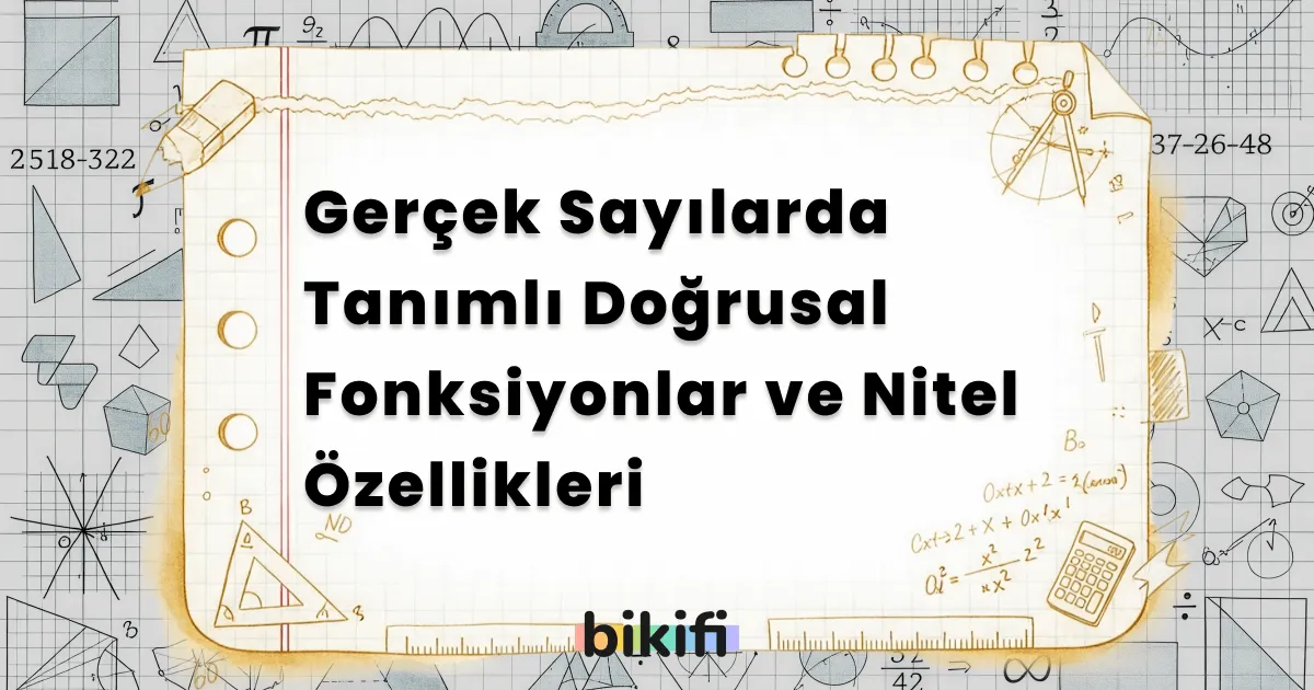 Gerçek Sayılarda Tanımlı Doğrusal Fonksiyonlar ve Nitel Özellikleri