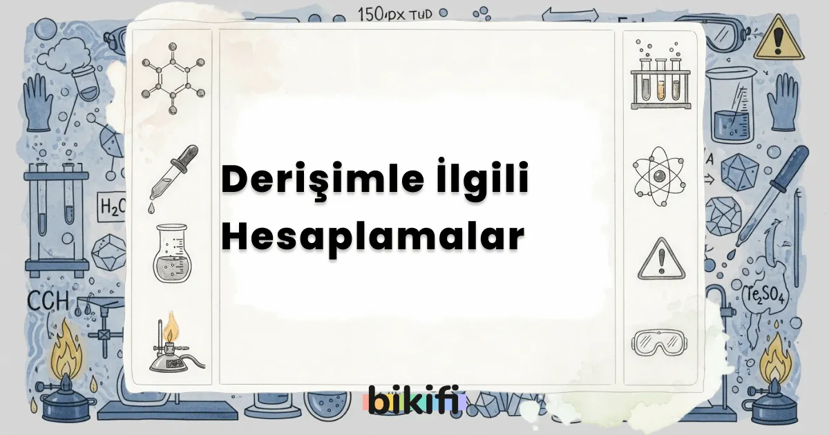 Derişimle İlgili Hesaplamalar