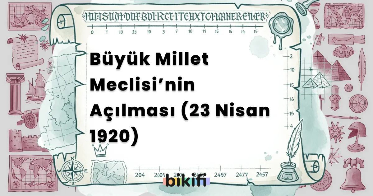Büyük Millet Meclisi’nin Açılması (23 Nisan 1920)