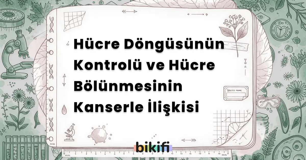 Hücre Döngüsünün Kontrolü ve Hücre Bölünmesinin Kanserle İlişkisi