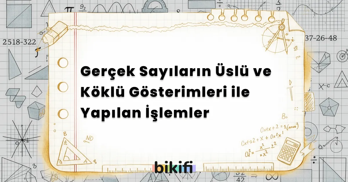 Gerçek Sayıların Üslü ve Köklü Gösterimleri ile Yapılan İşlemler
