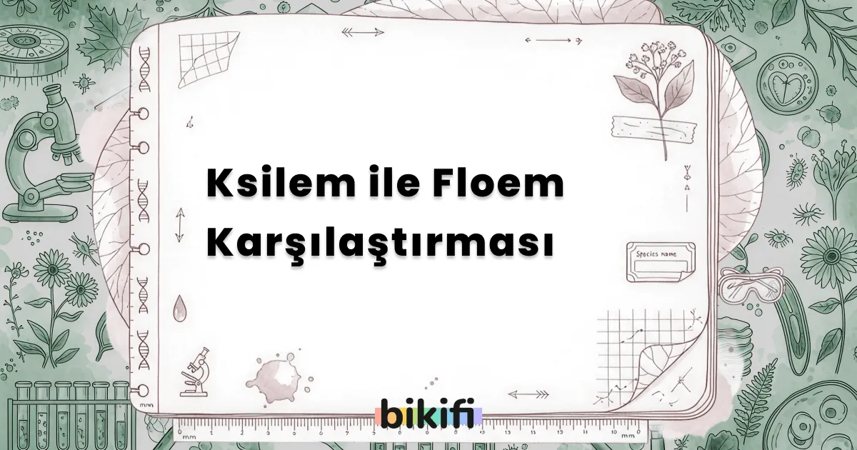 Ksilem ile Floem Karşılaştırması