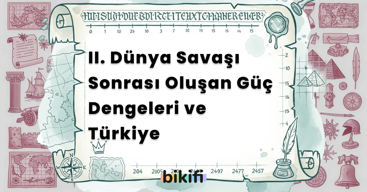 II. Dünya Savaşı Sonrası Oluşan Güç Dengeleri ve Türkiye