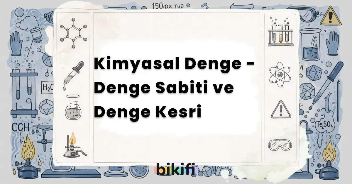 Kimyasal Denge – Denge Sabiti ve Denge Kesri