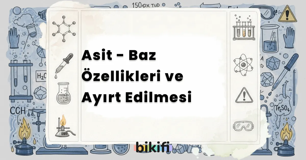 Asit – Baz Özellikleri ve Ayırt Edilmesi