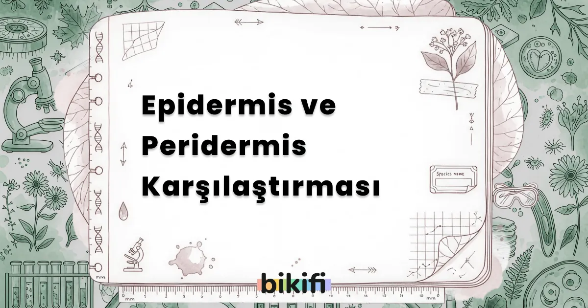 Epidermis ve Peridermis Karşılaştırması