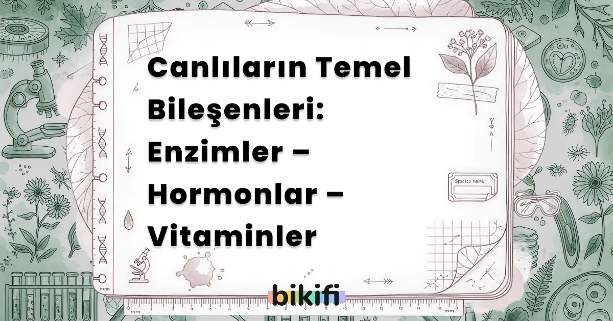 Canlıların Temel Bileşenleri: Enzimler – Hormonlar – Vitaminler
