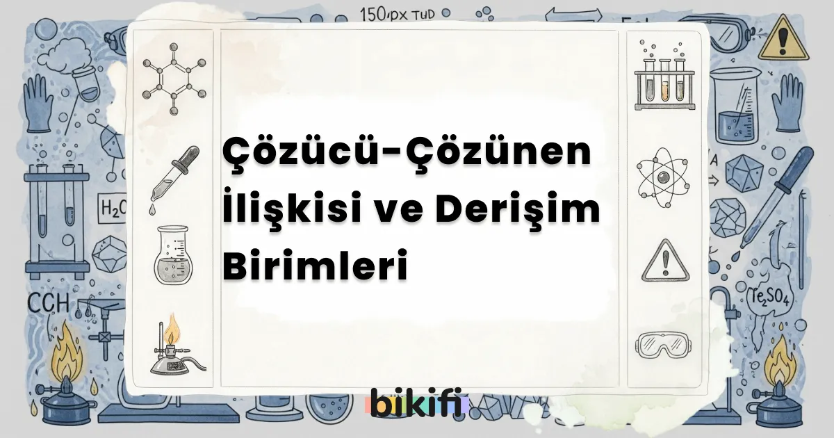 Çözücü-Çözünen İlişkisi ve Derişim Birimleri