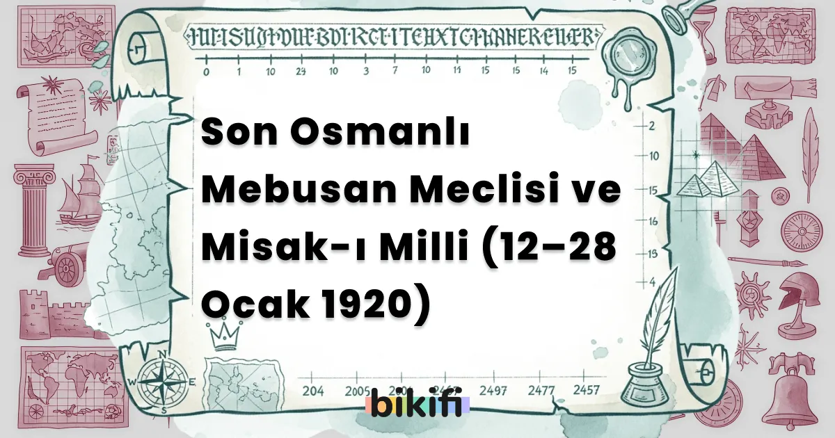 Son Osmanlı Mebusan Meclisi ve Misak-ı Milli (12–28 Ocak 1920)