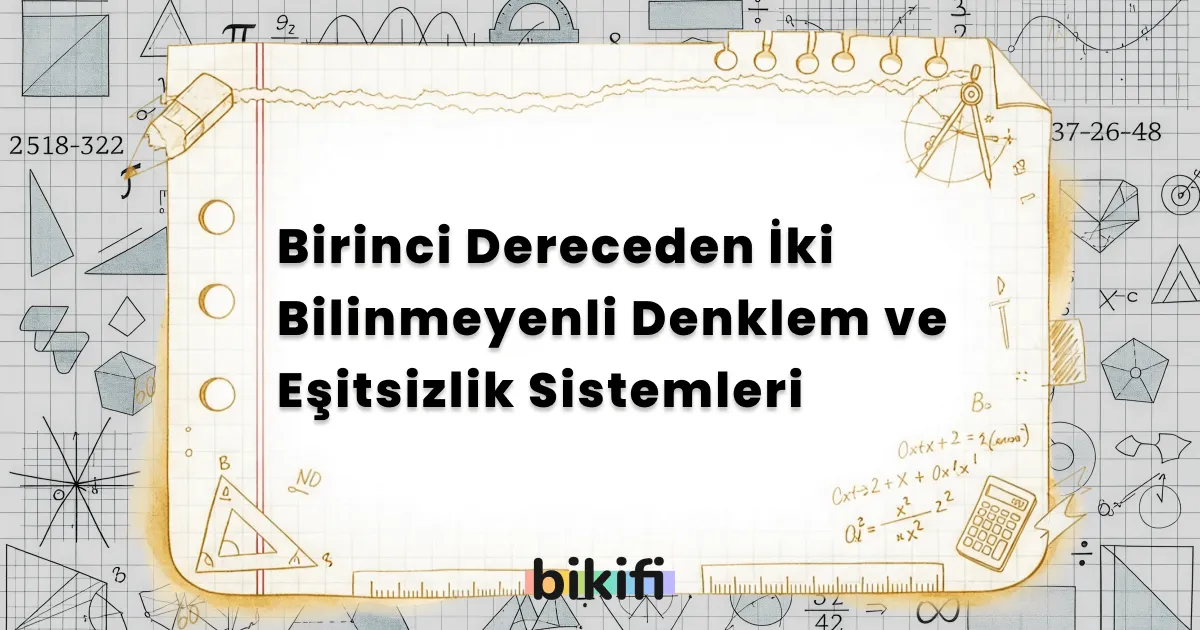 Birinci Dereceden İki Bilinmeyenli Denklem ve Eşitsizlik Sistemleri