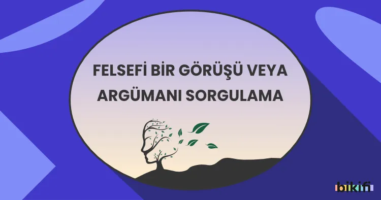 Felsefi Bir Görüşü veya Argümanı Sorgulama