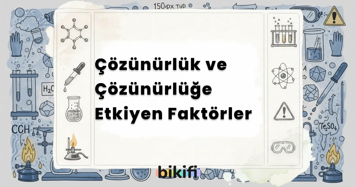 Çözünürlük ve Çözünürlüğe Etkiyen Faktörler