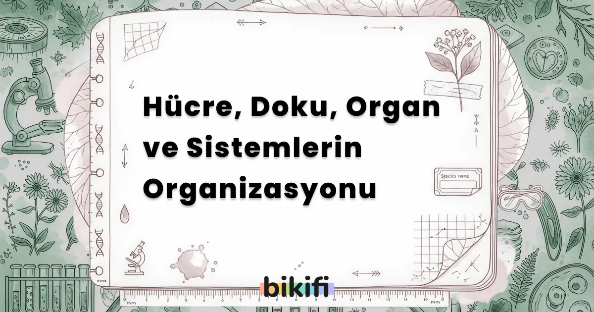 Hücre, Doku, Organ ve Sistemlerin Organizasyonu
