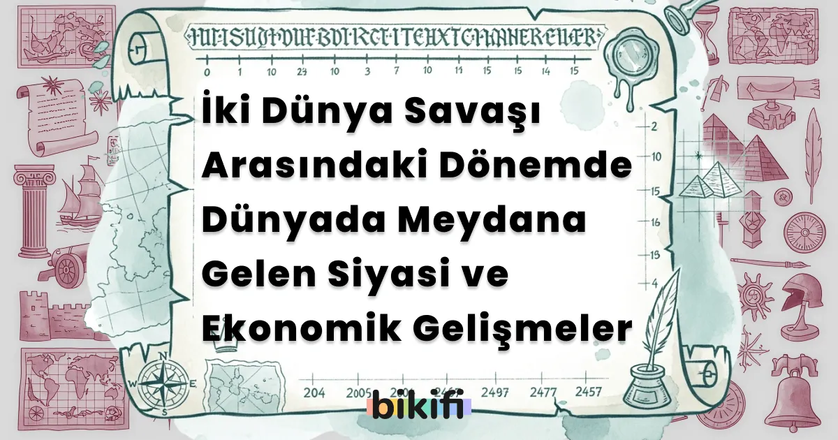 İki Dünya Savaşı Arasındaki Dönemde Dünyada Meydana Gelen Siyasi ve Ekonomik Gelişmeler