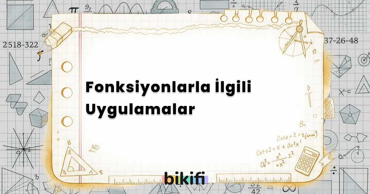 Fonksiyonlarla İlgili Uygulamalar