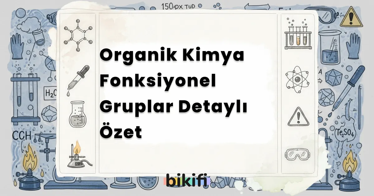 Organik Kimya Fonksiyonel Gruplar Detaylı Özet