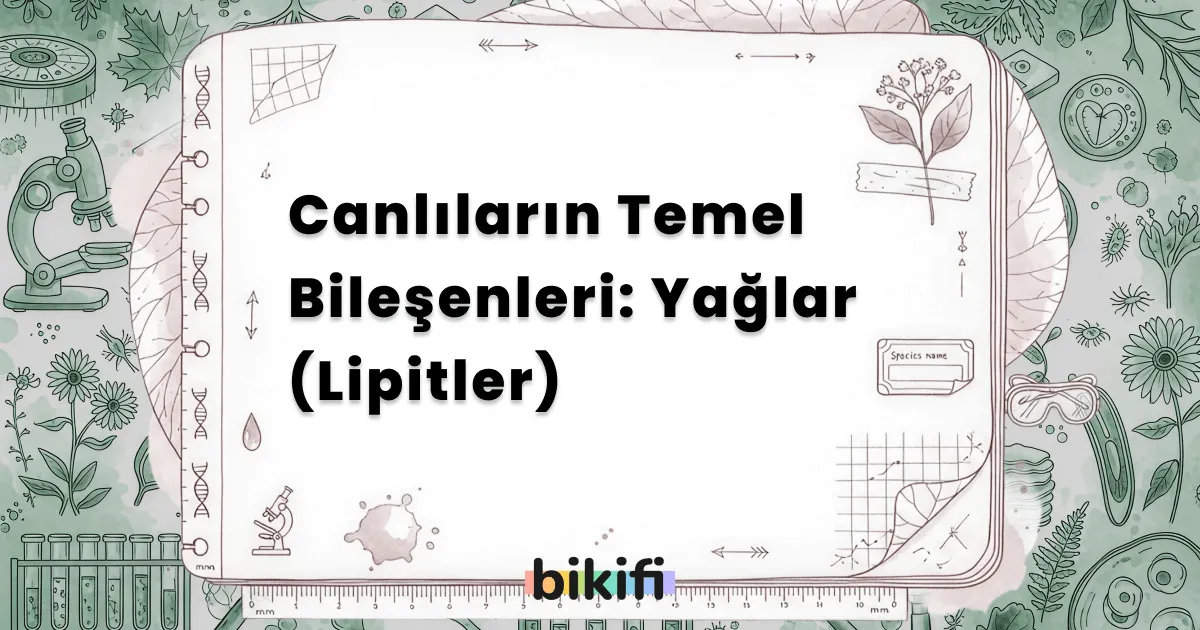 Canlıların Temel Bileşenleri: Yağlar (Lipitler)