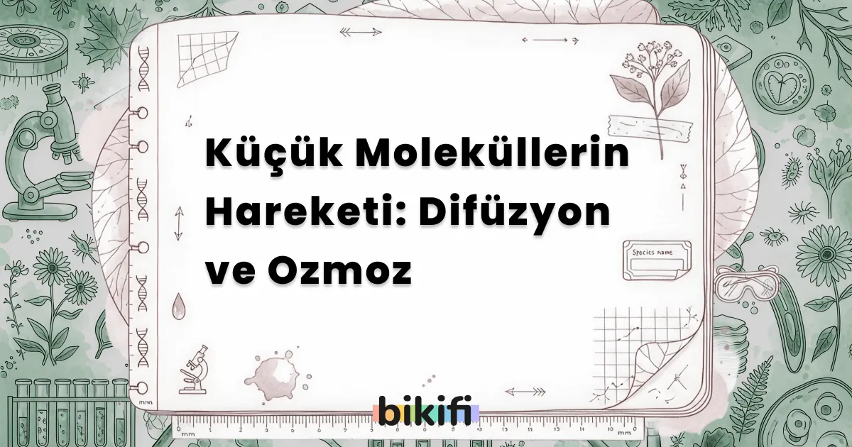 Küçük Moleküllerin Hareketi: Difüzyon ve Ozmoz