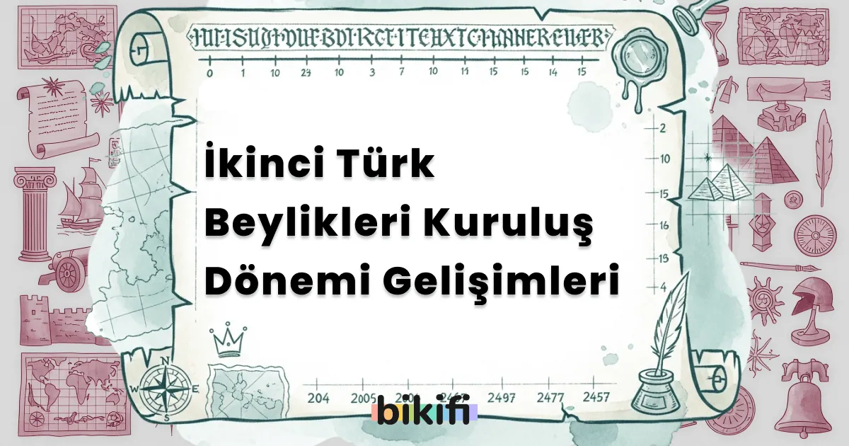 İkinci Türk Beylikleri Kuruluş Dönemi Gelişimleri