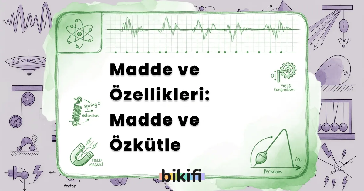 Madde ve Özellikleri: Madde ve Özkütle