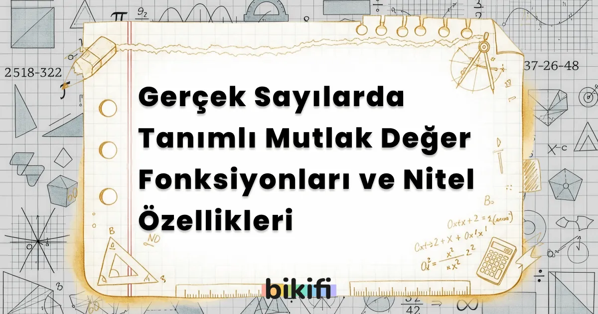 Gerçek Sayılarda Tanımlı Mutlak Değer Fonksiyonları ve Nitel Özellikleri