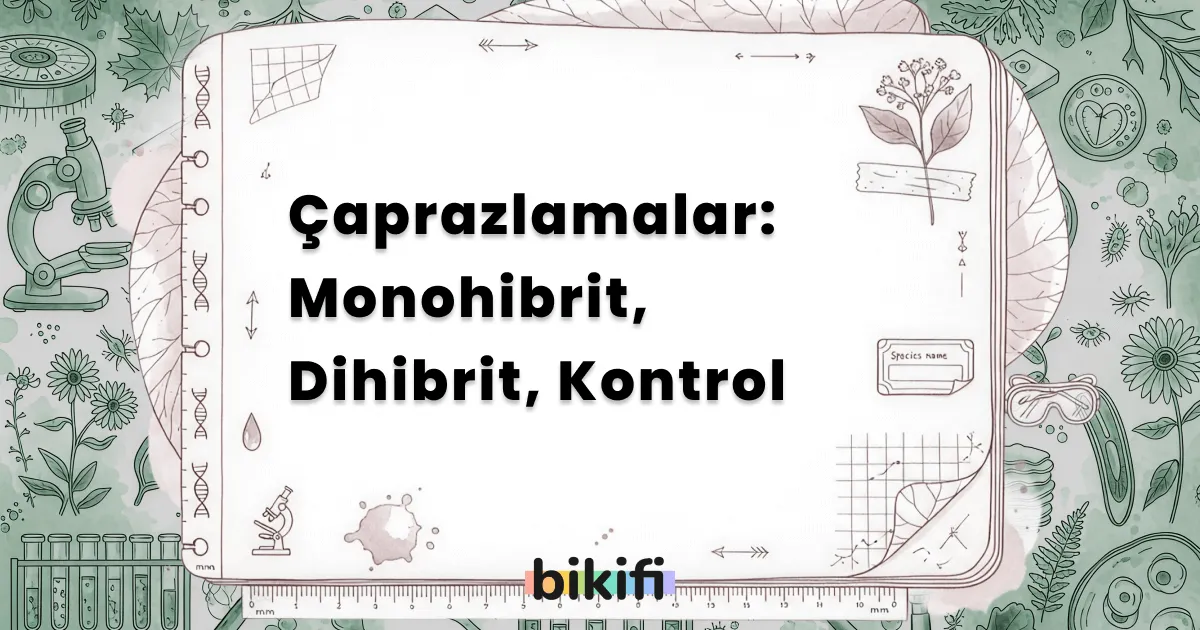 Çaprazlamalar: Monohibrit, Dihibrit, Kontrol