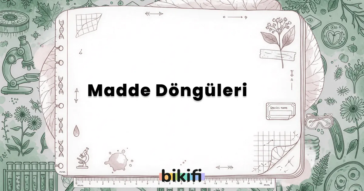 Madde Döngüleri
