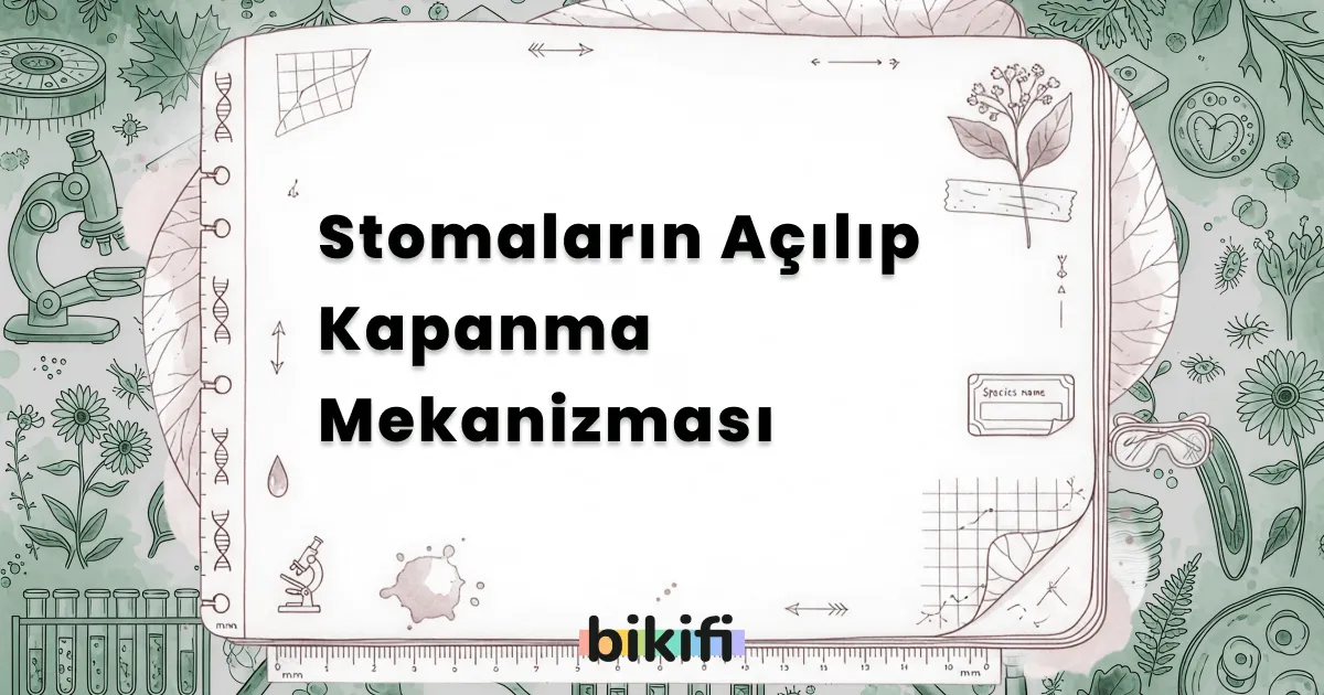 Stomaların Açılıp Kapanma Mekanizması
