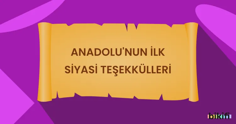 Anadolu’nun İlk Siyasi Teşekkülleri