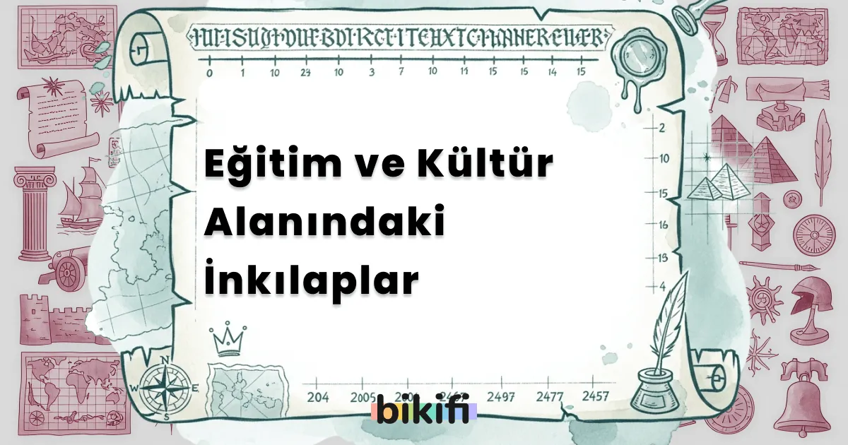Eğitim ve Kültür Alanındaki İnkılaplar