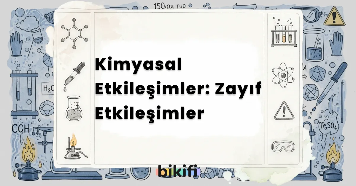 Kimyasal Etkileşimler: Zayıf Etkileşimler