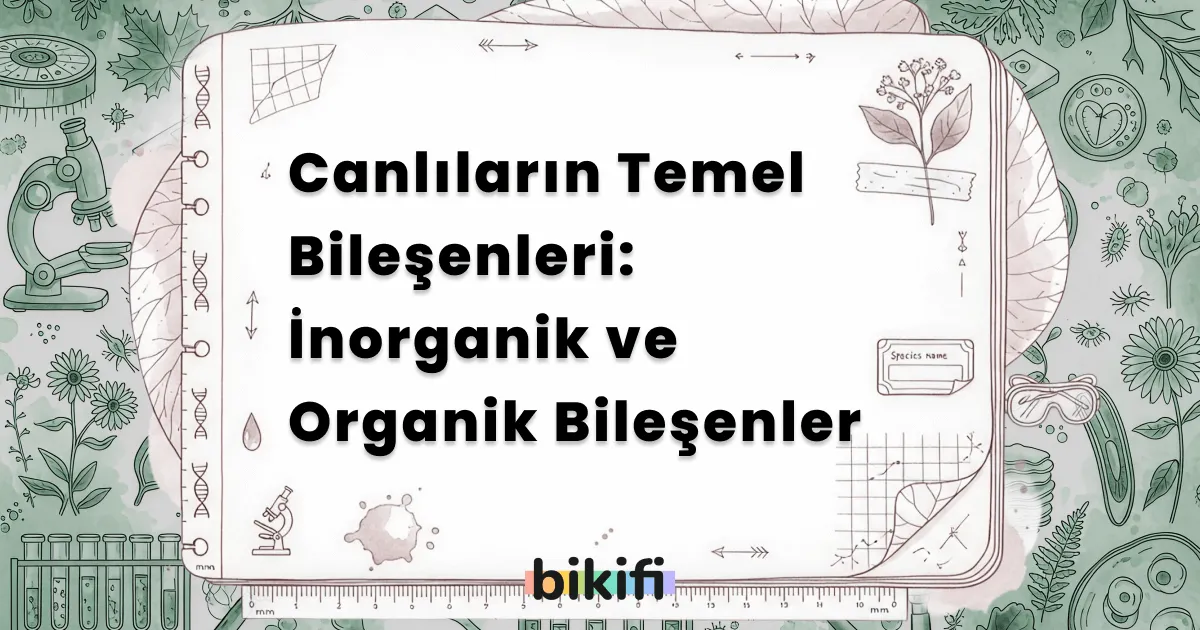 Canlıların Temel Bileşenleri: İnorganik ve Organik Bileşenler